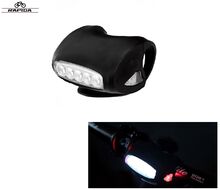 Фара передняя DC-388, 7 LED (5 бел, 2 красн.), универсальная, силиконовый корпус, 3 режима работы