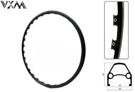Обод 26" "VXM" (Тайвань) алюминиевый двойной облегченный, под 32 спицы, под диск, пистонированный, DP19 (УТ00019517)
