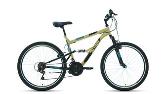 ALTAIR MTB FS 26 1.0 (26" 18 ск. рост 16") 2019-2020, бежевый/черный, RBKT0SN6P007