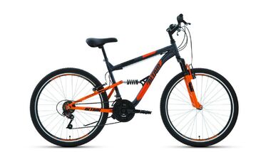 ALTAIR MTB FS 26 1.0 (26" 18 ск. рост 16") 2020-2021, темно-серый/оранжевый