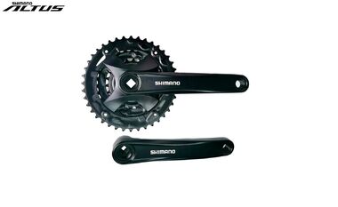 Комплект шатунов (система) 170 мм, SHIMANO FC-MT101, ALTUS, алюминиевые шатуны, под квадрат, 3х9 ск., SQR, 40х30х22T Black (AFCMT101C002XLB)
