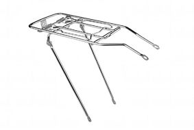 Багажник задний, хромированный, стальной, 20", с прижимной лапкой