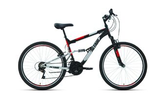 ALTAIR MTB FS 26 1.0 (26" 18 ск. рост 16") 2019-2020, черный/красный, RBKT0SN6P005