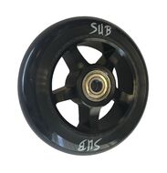 Колесо для трюкового самоката, 100мм, фрезер. алюм, с подш., ABEC7, SUB (черный, 00-180100)