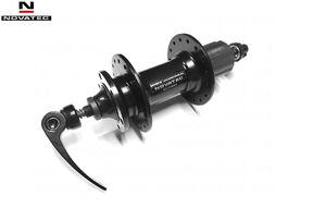 Втулка задняя алюминиевая, под кассету 8/10 ск., на промподшипниках, 32 отв., дисковая (6 болтов), 145 мм, под эксцентрик, D472TSBT, NOVATEC