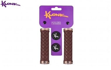 Рукоятки руля (грипсы) KLONK, 130 мм, Side Lock Alu, с барендами, KLK-11009, Brown