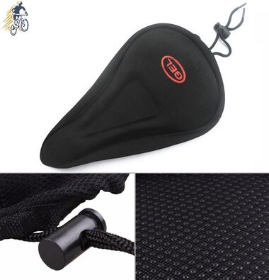 Чехол на седло для велосипеда с гелевой вставкой (черный, GEL-08)