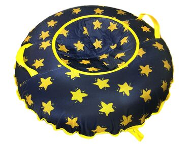 Санки надувные "Ватрушка "Желтые звезды на синем" #0