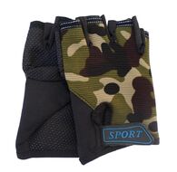 Велоперчатки детские "Камуфляж", антискользящие (черный/зеленый, SPGLOVESCAMO1)
