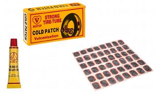 Аптечка велосипедная, заплатки 48 шт. (35*24 мм), клей, JS-1003, BESTOP (УТ00021946)