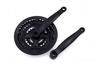 Комплект шатунов (система) 170 мм, 24/34/42Т, 9/16", D-EDх3, сталь, с пластик. защитой, SAIGUAN, DC-314SI (черный, RCWDC314SI02)