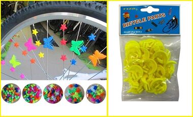 Украшения на спицы, набор 36 шт., желтые полумесяцы, инд. упак. (FWD001257УС3-2)