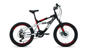 ALTAIR MTB FS 20 disc (20" 6 ск. рост 14") 2020-2021, черный/красный, RBKT1F106003