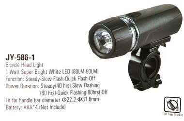 Фара передняя, LED, 1 Вт, 3 реж. работы, JY-586, блистер #0