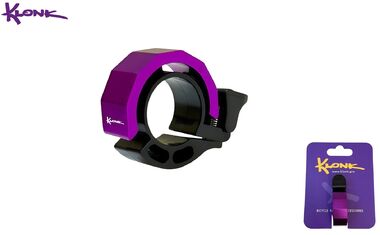 Звонок велосипедный KLONK, алюминиевый, кольцевой, KLK-10024 (Violet)