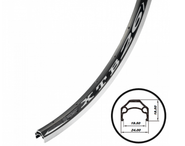 Обод двустеночный 20" не пистонированный, XTB26, WEINMANN, 14G*28H, ширина 24мм, высота 18.5мм, A/V (черный, 1RMA20000296)