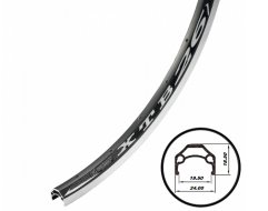 Обод двустеночный 20" не пистонированный, XTB26, WEINMANN, 14G*28H, ширина 24мм, высота 18.5мм, A/V (черный, 1RMA20000296)