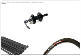 Колесо в сборе 27,5" заднее, алюминиевая втулка SF-A210R дисковая (6 винтов) под трещетку, эксцентрик, черные спицы, пистонированый двустеночный обод EVOLUTION (AlexRims) УТ00020658