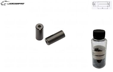 Наконечник оплетки тормоза, Ø 5,1х12 мм, медный, JAGWIRE (упаковка 100 шт.), черный (14F000000023)