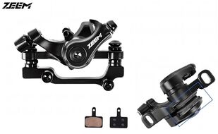 Тормоз механический (суппорт) с адаптером F-180/R-160, квадратные колодки TP-01D, инд. упаковка, LeBycle (УТ00021786)