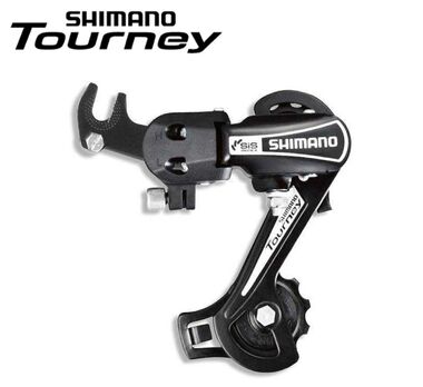 Переключатель задний SHIMANO, Tourney,  RD-TY21B, 6 скор., на ось, GS, подвод - обратный