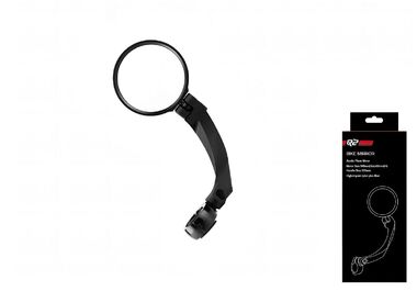 Зеркало заднего вида, Ø 71 мм, регулируемый кронштейн 125 мм, крепление на руль, панорамное, HL-M09, блистер (УТ00032089)