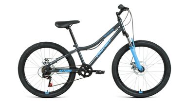 ALTAIR MTB HT 24 2.0 disc (24" 6 ск. рост 12") 2020-2021, темно-серый/голубой