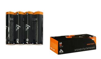 Батарейка "AA" R6 1.5V, LUAZON Heavy Duty, 1/4 (УТ00025545)