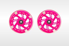 Набор для самоката: 2 колеса 120мм, светящиеся, с пошипниками ABEC, на блистере (розовый)