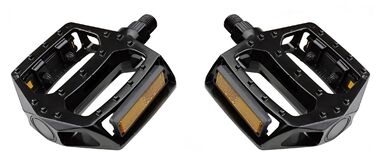 Педали платформенные (комплект 2 шт.) 9/16", 103x100 мм, Алюминиевые, JD-2114, New Vision (черный, УТ00021937)