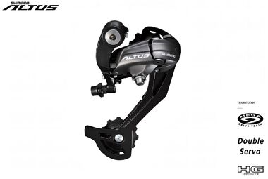 Переключатель задний, RD-M370-L, SHIMANO ALTUS, 9 ск., под петух, подвод - прямой (ARDM370SGSL)