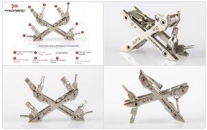 Набор инструментов X-Type, 8 предметов, ключи шестигранные, алюминиевый X-образный держатель, GJ-F12 PROMEND (УТ00019543)