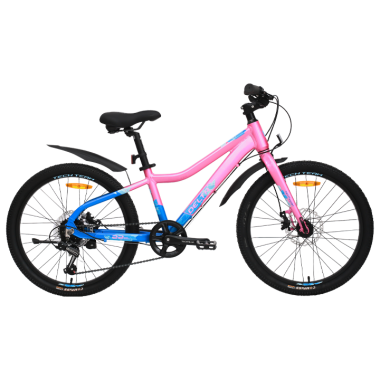 Велосипед TECH TEAM Delta 24 disc (24" 7 ск. рост 13") темно-розовый (NN013646)