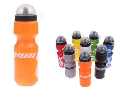 Бутылочка велосипедиста полимерная 800 мл, защитная крышка от пыли, ECOS (оранжевый, B-1731)