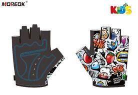 Велоперчатки детские "MOREOK", KIDS, антискользящие, биэластичные (мультиколор, MOREOK1KIDS)