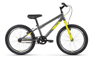 ALTAIR MTB HT 20 1.0 (20" 1 ск. рост. 10.5") 2022, темно-серый/желтый, IBK22AL20077