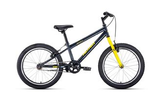 ALTAIR MTB HT 20 1.0 (20" 1 ск. рост 10.5") 2020-2021, темно-серый/желтый, 1BKT1J101009