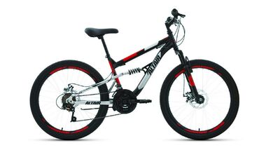 ALTAIR MTB FS 24 disc (24" 18 ск. рост 15") 2020-2021, черный/красный