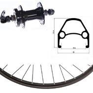 Колесо в сборе 29" Переднее, Алюминиевая втулка, под Диск (6 винтов), Пистонированый, Двустеночный обод, FWD (W29F2ALDE639)