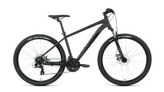 FORWARD APACHE 27,5 2.2 S disc (27,5" 21 ск. рост. 17") 2020-2021, черный матовый/черный,