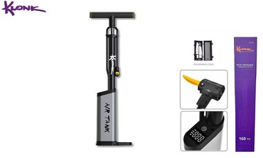 Насос KLONK напольный алюминиевый, с электронным цифровым манометром, универсальный AV/FV/DV, 560 мм, Мax 160psi (11 бар), Black/Grey, KLK-15001