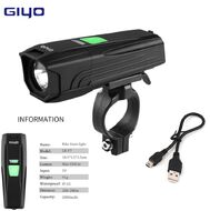 Фара передняя, GIYO, LR-Y11, 1 CREE LED (Е6), с аккумулятором 2000mah, USB кабель, влагозащита, 4 режима работы,  с креплением на руль, инд. упак. (GIYO-LR-Y11)