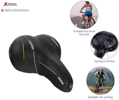 Седло комфорт "XINDA" XD-318-15E, 250x210 мм, Elastomer (УТ00019504)