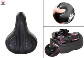 Седло комфорт, GEL, 270*200 мм, "Wheel Ap", с гелевыми вставками, Elastomer, без отверстия  (черный, GELMALLOY01)