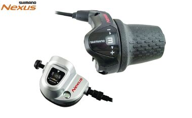 Рукоятка переключения передач (Revoshift), Правая, SHIMANO NEXUS,  3 ск., SL-3S41E, 22,2 мм,  длина троса 1650 мм