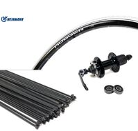 Колесо в сборе 26" заднее алюминиевая втулка WZ-A282RBQ на промподшипниках, под кассету 8/10 ск., дисковая (6 винтов), под эксцентрик, черные спицы, пистонированый двустеночный обод HOGGER (Weinmann) УТ00023381