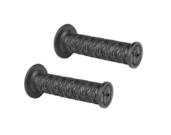 Рукоятки руля (грипсы, комплект), 120мм, резиновые, с упорами (черный)