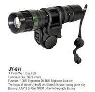 Фара передняя, Алюминиевая, JY-871, 3 Вт, 500 Lm, меняющийся фокус, 3 реж. раб., с креплением на руль