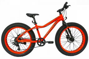 TECH TEAM GARET (Fat Bike 24", 7 ск., рост 14") (оранжевый)