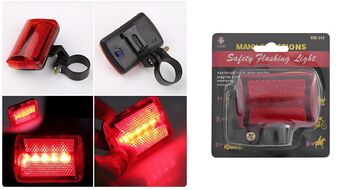 Фонарь задний, 5 диодов, 3 режима работы, крепление на подседельный штырь, блистер, HB-101 (УТ00021745)